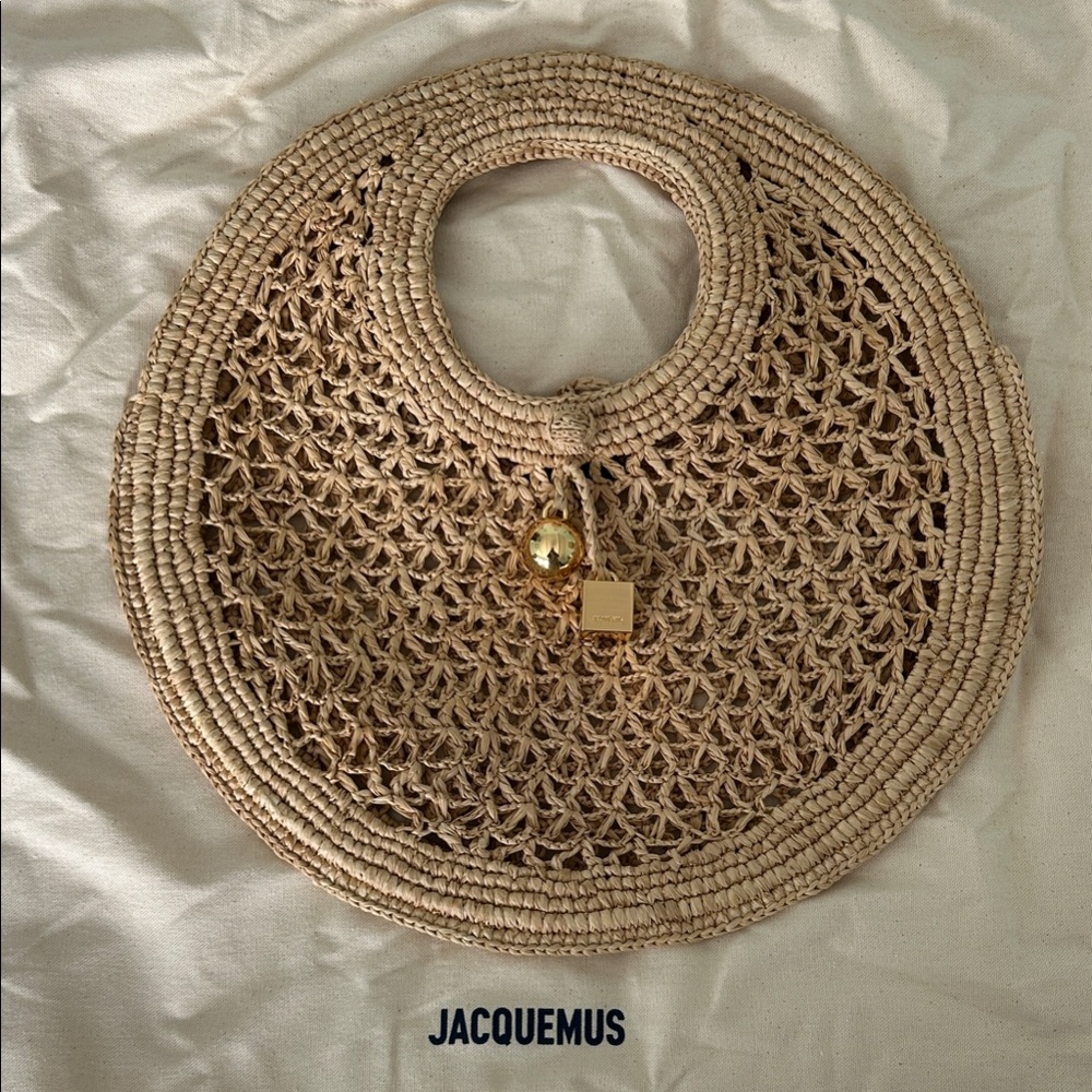 Jacquemus Spiaggia Small raffia basket bag